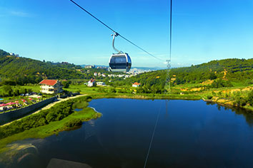 Tirana view of the dajti express cable