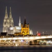 Cologne Pont Hohenzollern Nuit