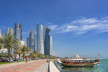 Cote ouest corniche à Doha