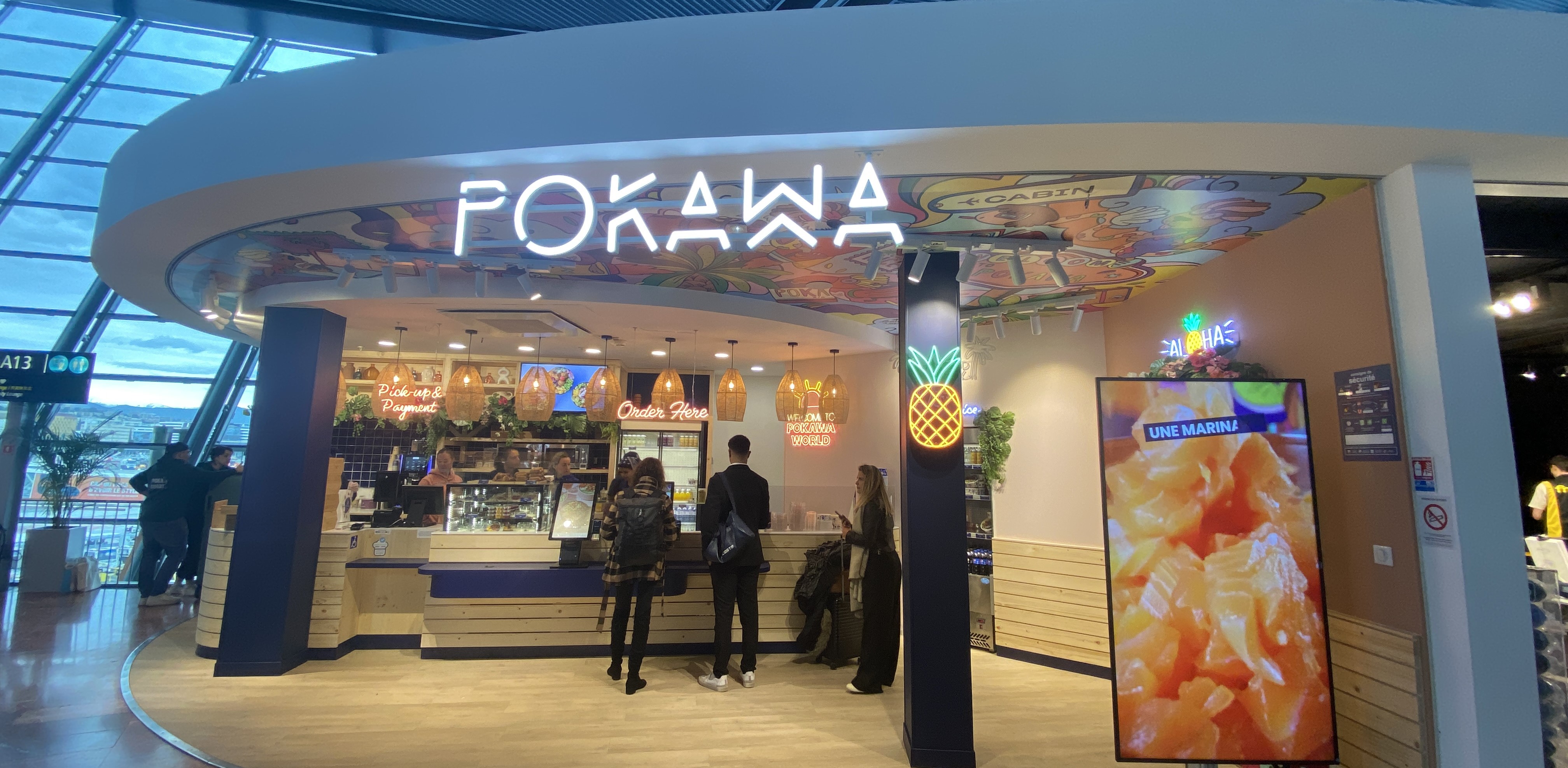 Pokawa situé en salle d'embarquement A du terminal 2