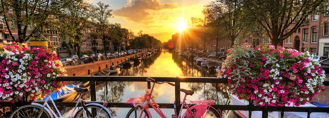 Ballade au bord du canal Amsterdam
