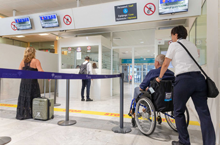 Service d'assiustance PMR Aéroport Nice Côte d'Azur